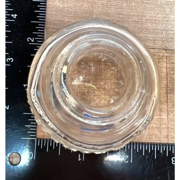 Vintage Waterman's Ink Clear Glass 2 Oz Bottle With Embossed Markings - Picture 4 of 5